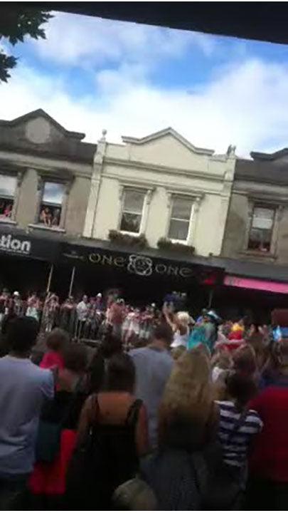 Ponsonby Pride Parade 2013 - MISS K provides the commentary outside SPQR