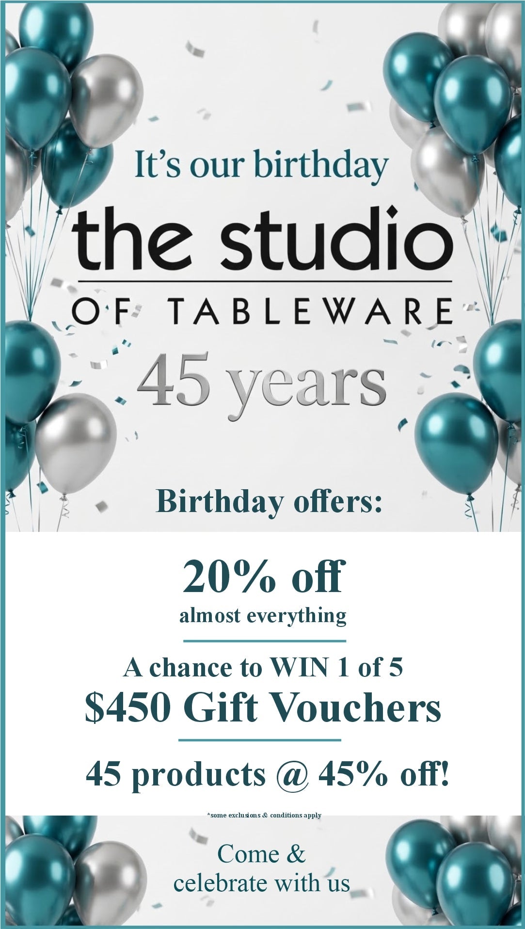 Celebrate with The Studio of Tableware