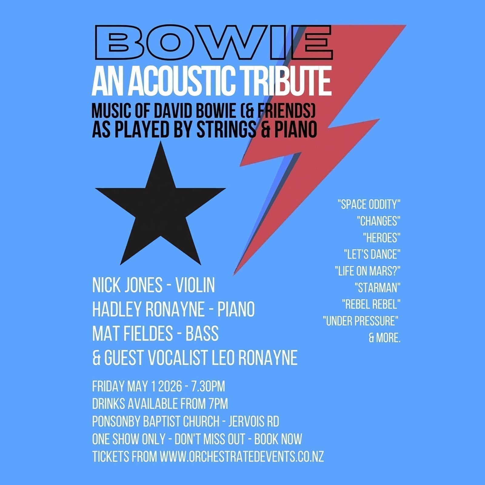 Bowie: An Acoustic Tribute @ Ponsonby Baptist Church
