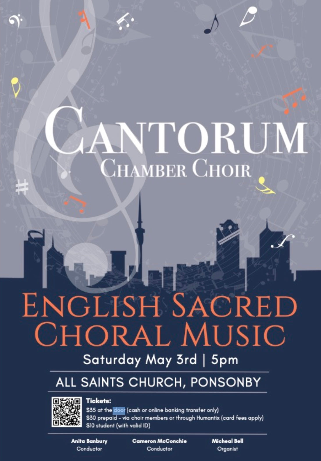 Cantorum Chamber Choir  play  All Saints’ Church, Ponsonby.