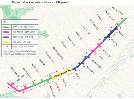 Great North Road as part of the Great North Road Improvements project
