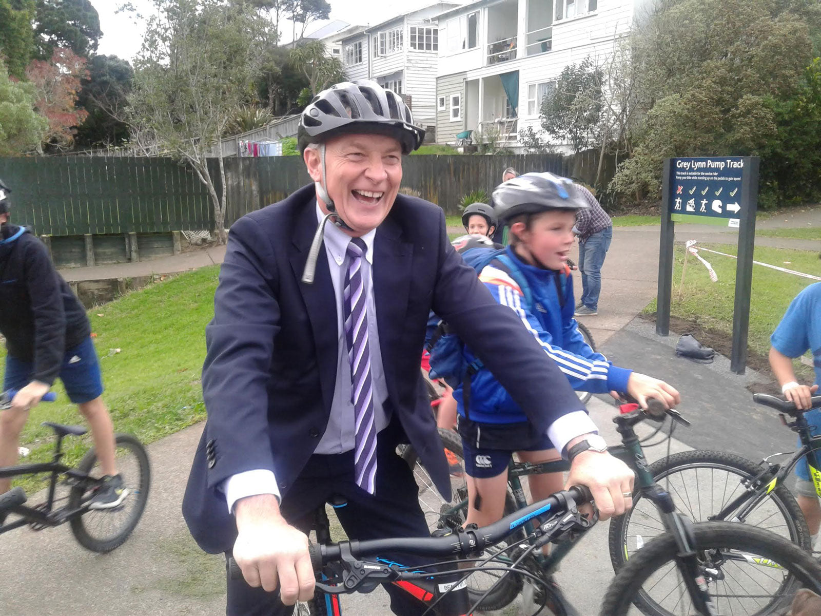 p13 Mayor Phil Goff at the Grey Lynn Pump Track